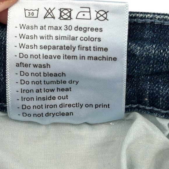 Serenede Distressed Patchwork Multicolor Embroidered‎ Ripped Jeans Mens 40 - Picture 7 of 10